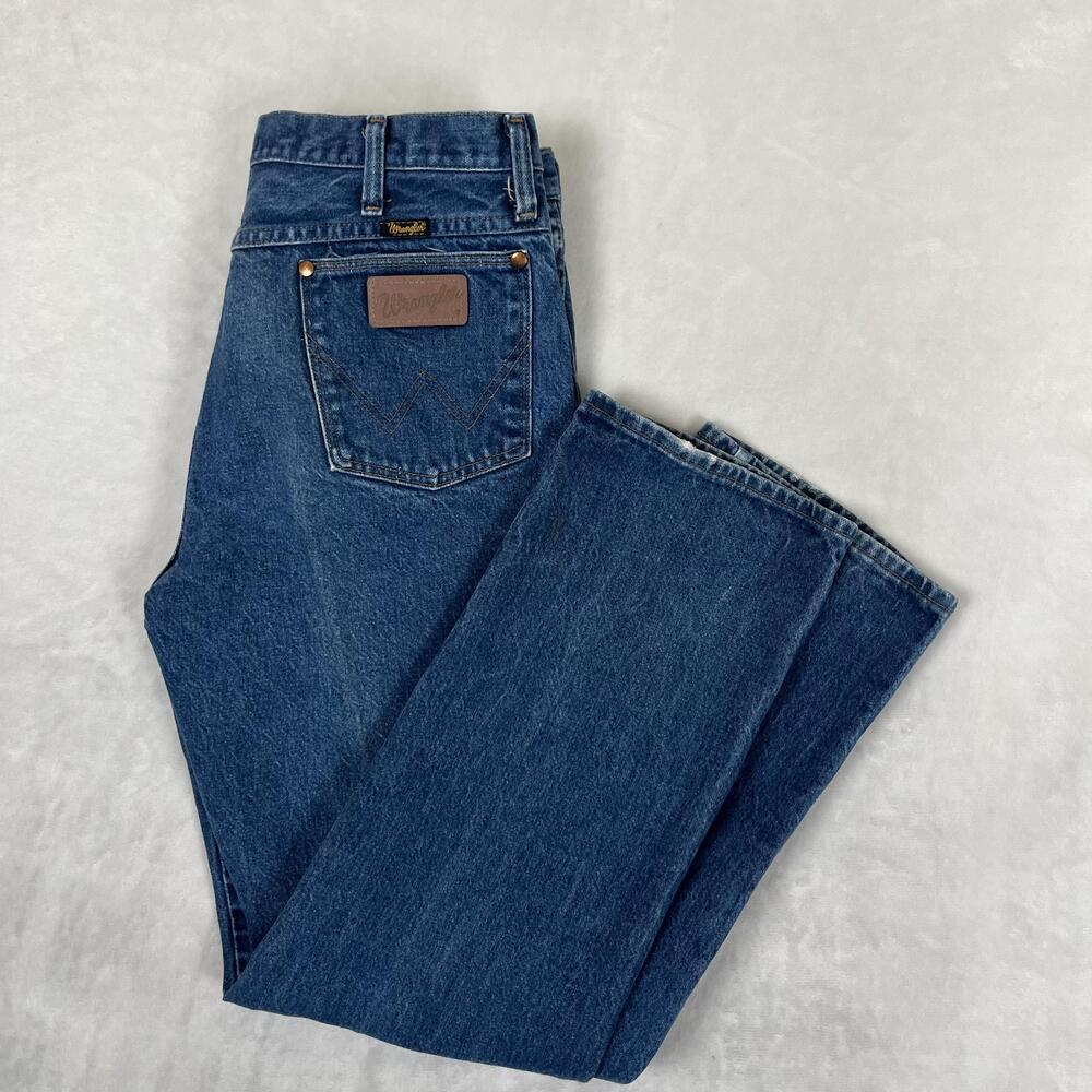 Vintage Wrangler Cowboy Cut 936PWD Jeans Mens 34x32 Blue Denim USA Made READ